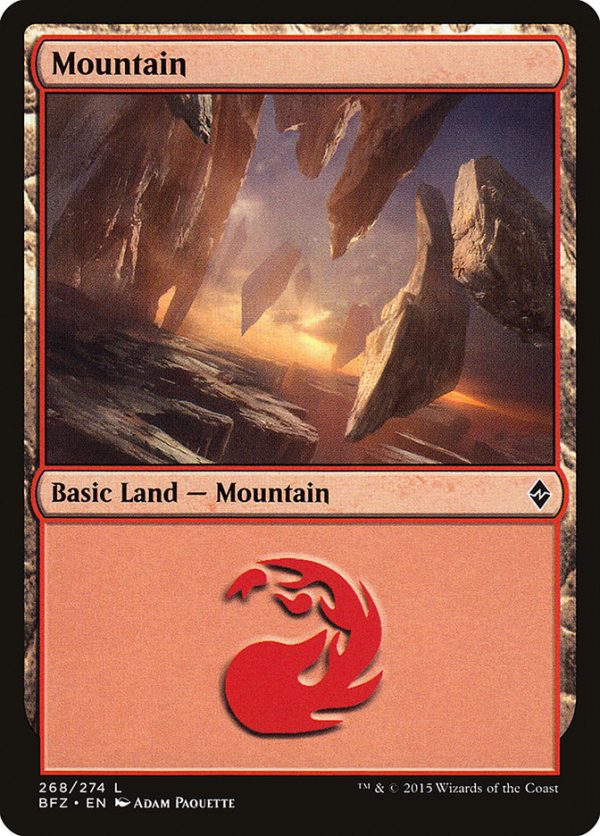 Mountain (268) [Battle for Zendikar] For Discount