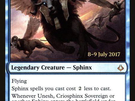 Unesh, Criosphinx Sovereign [Hour of Devastation Prerelease Promos] Cheap