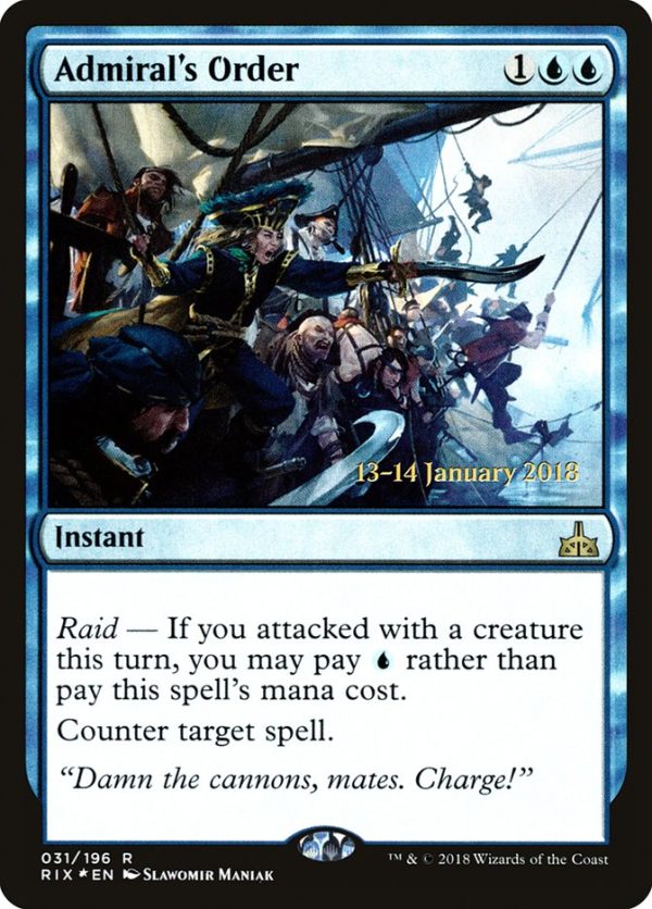 Admiral s Order [Rivals of Ixalan Prerelease Promos] Discount