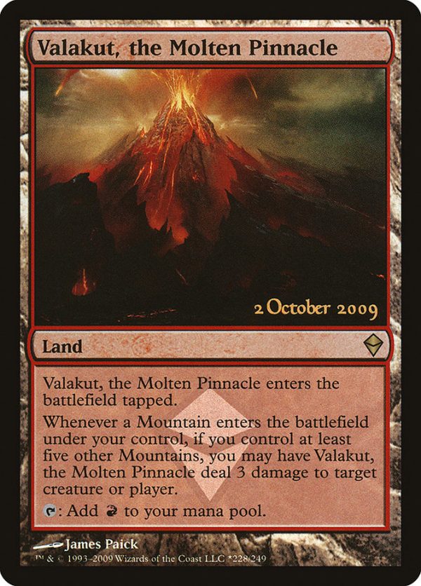 Valakut, the Molten Pinnacle [Zendikar Prerelease Promos] on Sale